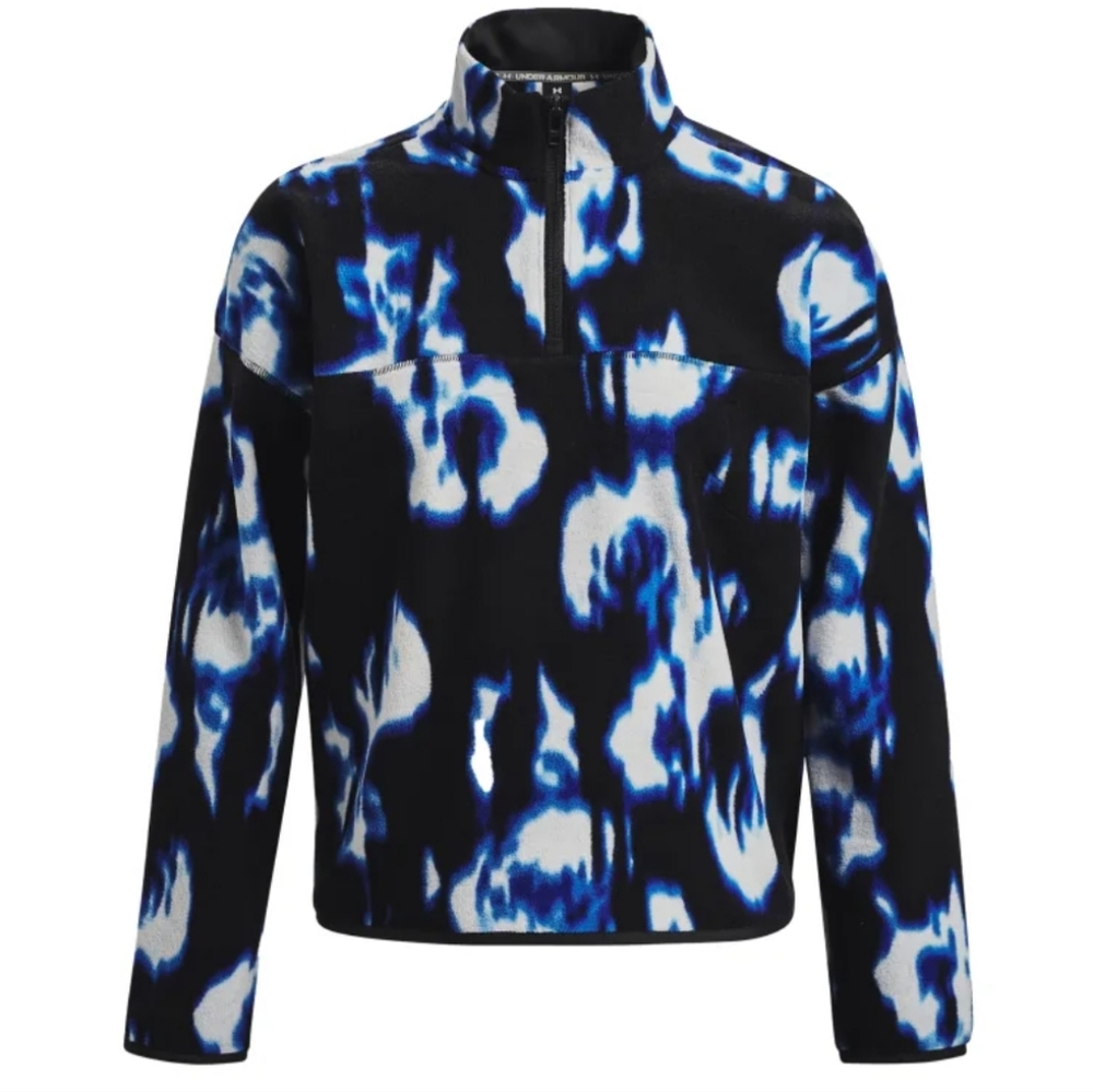 Tie-Dyed Effect Turbofleece Printed Zip Pullover Activewear